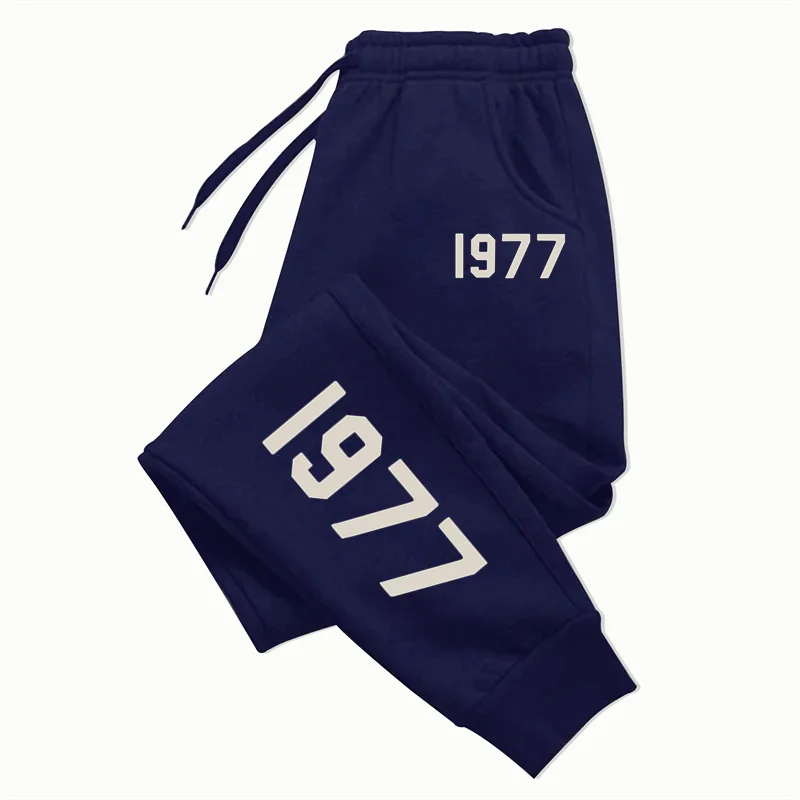 Hotselling new style printed men's casual pants autumnandwinter warm sports pants fashionable and versatile running sports pants