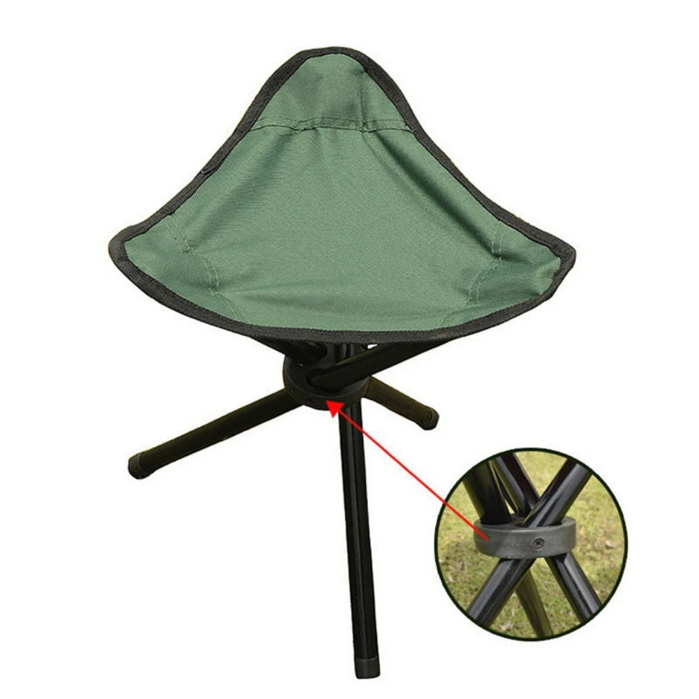 Silla plegable portátil de ocio al aire libre, taburete de tres patas para acampar, viajar, Picnic, actividades al aire libre, accesorios de pesca