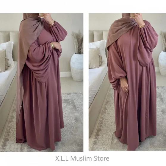 Skromne muzułmańskie sukienki modlitewne Abaya Simple Eid Ramadon Long Loose Women\'s Prayer Garment Kaftan Dubai Abayas Luksusowe sukienki wakacyjne