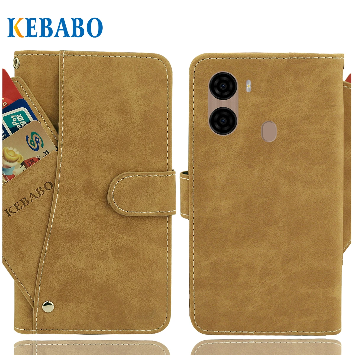 محفظة جلدية كلاسيكية BLU K2 حافظة 6.88 بوصة فتحات بطاقات فاخرة غطاء مقاوم للانزلاق حقائب حماية للهاتف