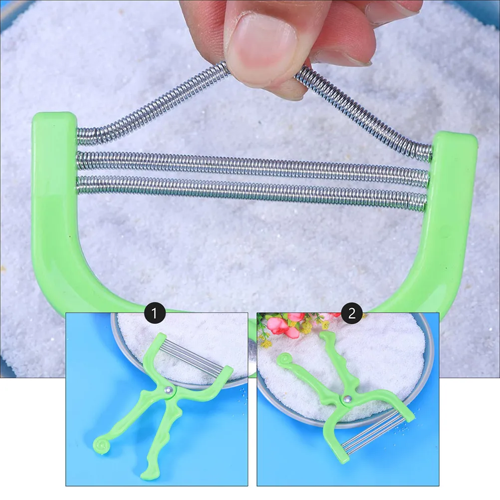 

1Set Facial Hair Removers Stainless Steel Spring ABS Handle Manual Face Hair Threader Epilator Quick Smooth Skin Removal Tool