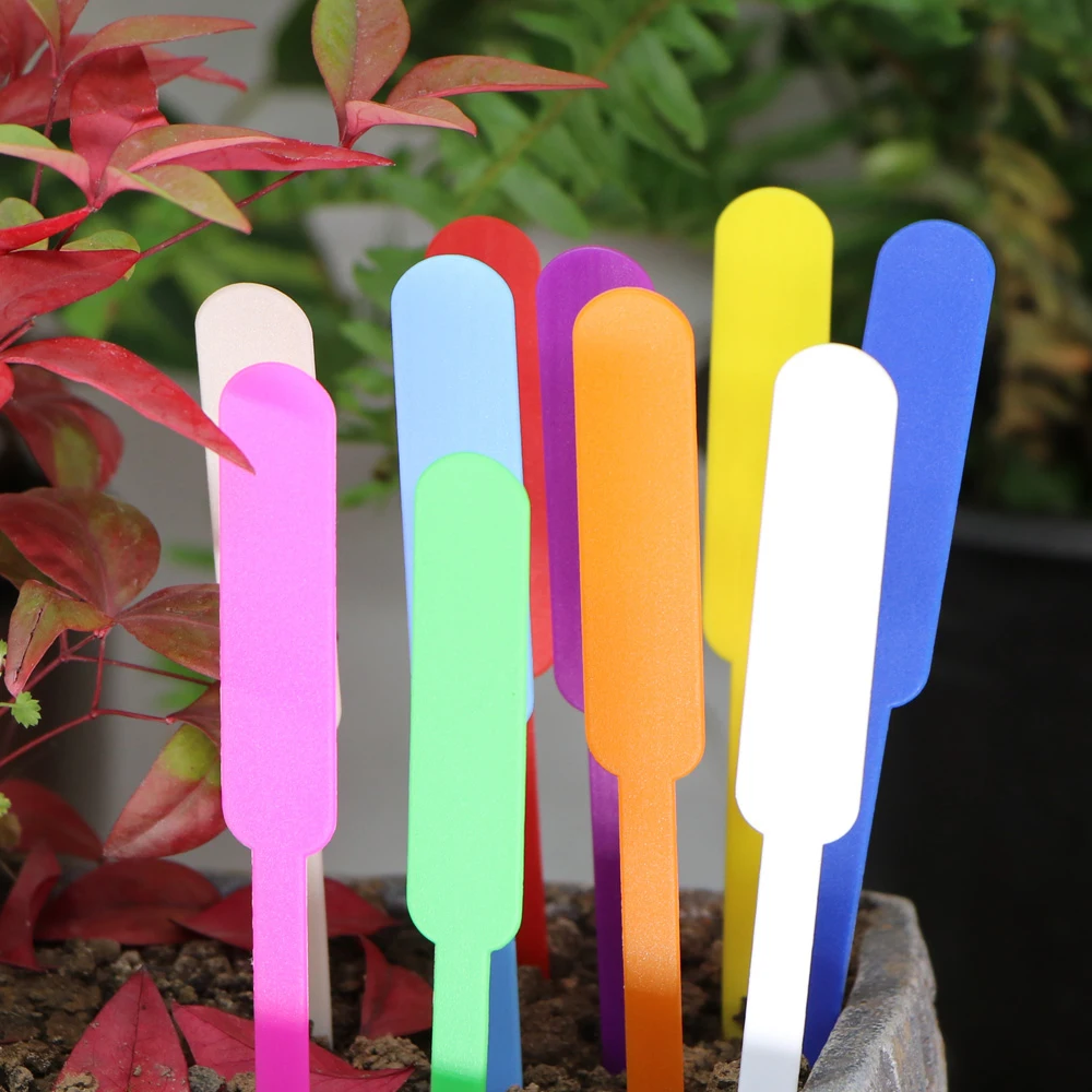 25-100PCS Plastic Plant Labels Flower Pots Landing Tag Sign Stake Flower Vegetable Potted Diy Garden Decorating Tool Clean Reuse