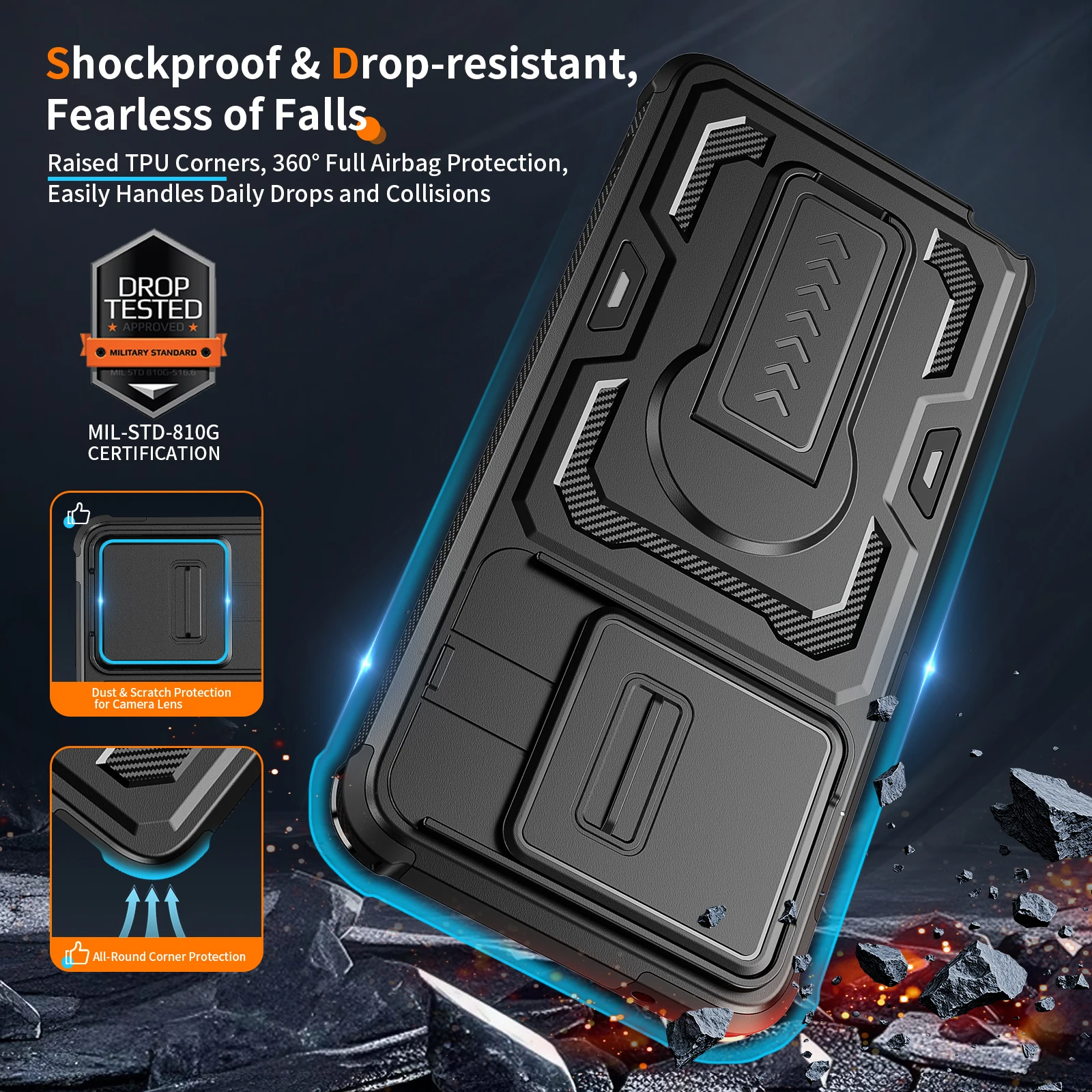 حافظة فوندا هجينة مزدوجة الطبقات مقاومة للصدمات لهاتف MOTO G Stylus 5G 2025 غطاء حافة لهاتف MOTOROLA MOTO G 5G #4