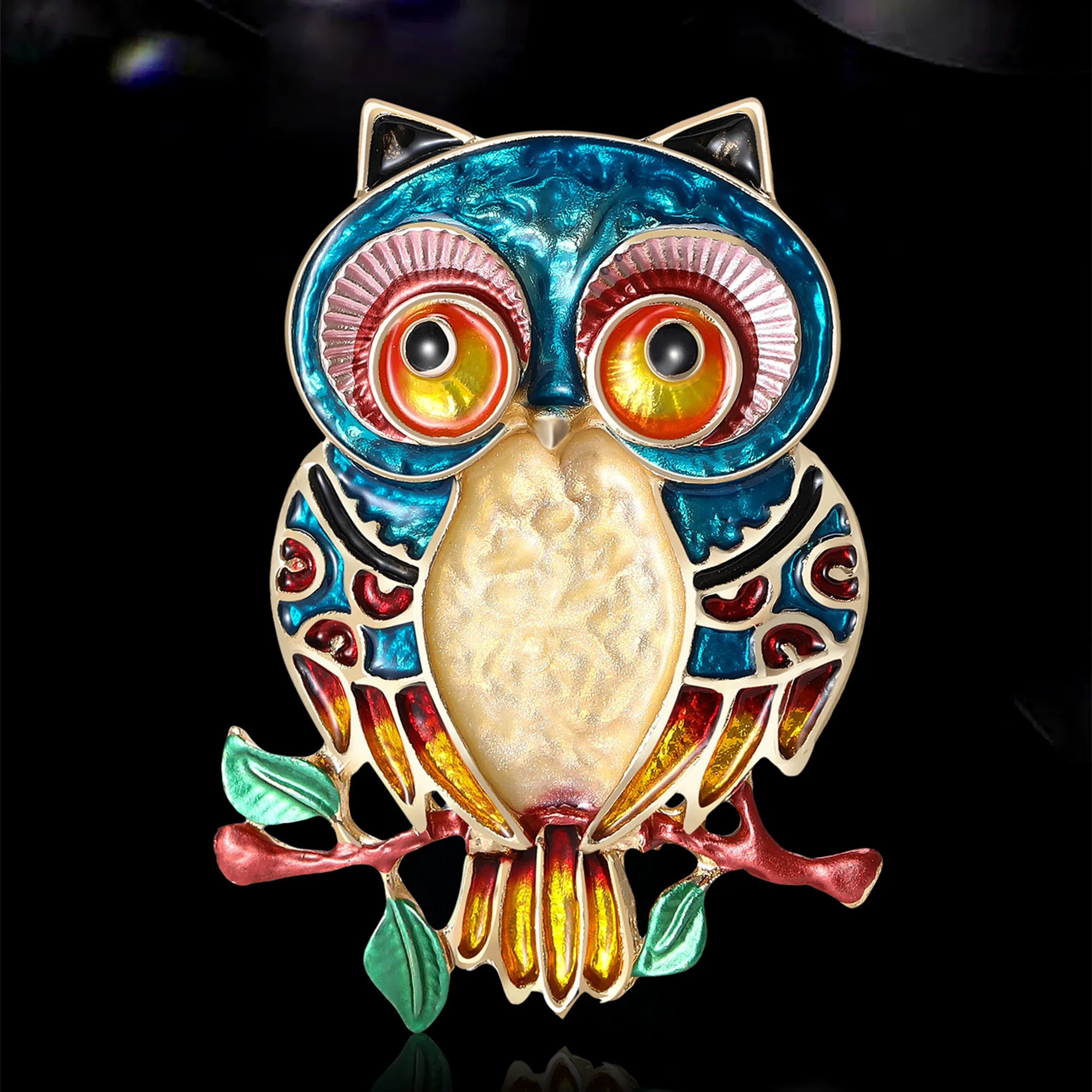 

Classic Enamel Owl Brooches for Women Unisex Animal Bird Pins Keychain Event Party New Year Gifts Jewelry Decoration Accessories