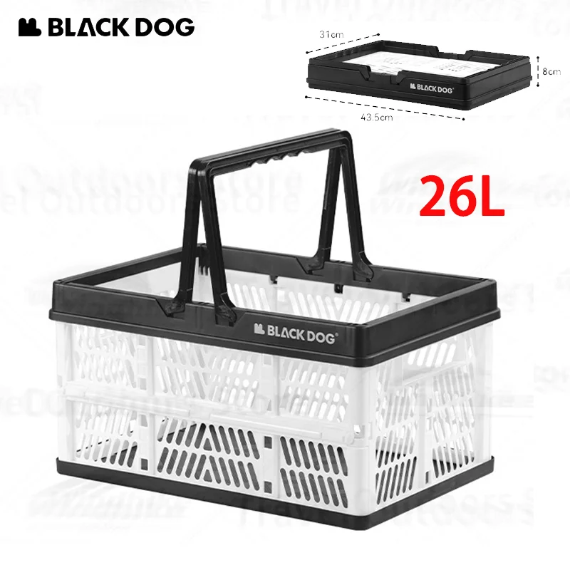 Naturehike Blackdog Folding Basket Camping Storage Basket Large Capacity Outdoor Supplies Portable Multifunction Picnic Basket