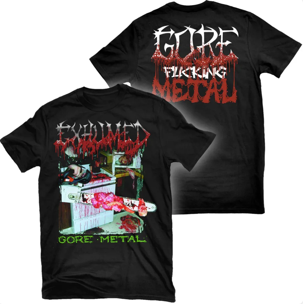 Hot Exhumed Band Graphic Cotton T-shirt Unisex Summer Short Sleeve Fashion Brand Tee Luxury Casual Vintage Retro Tops