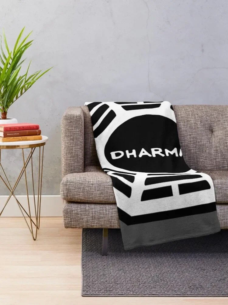 Dharma Initiative Logo Lost TV Show Throw Blanket for sofa Sofa Quilt Flannels Blankets