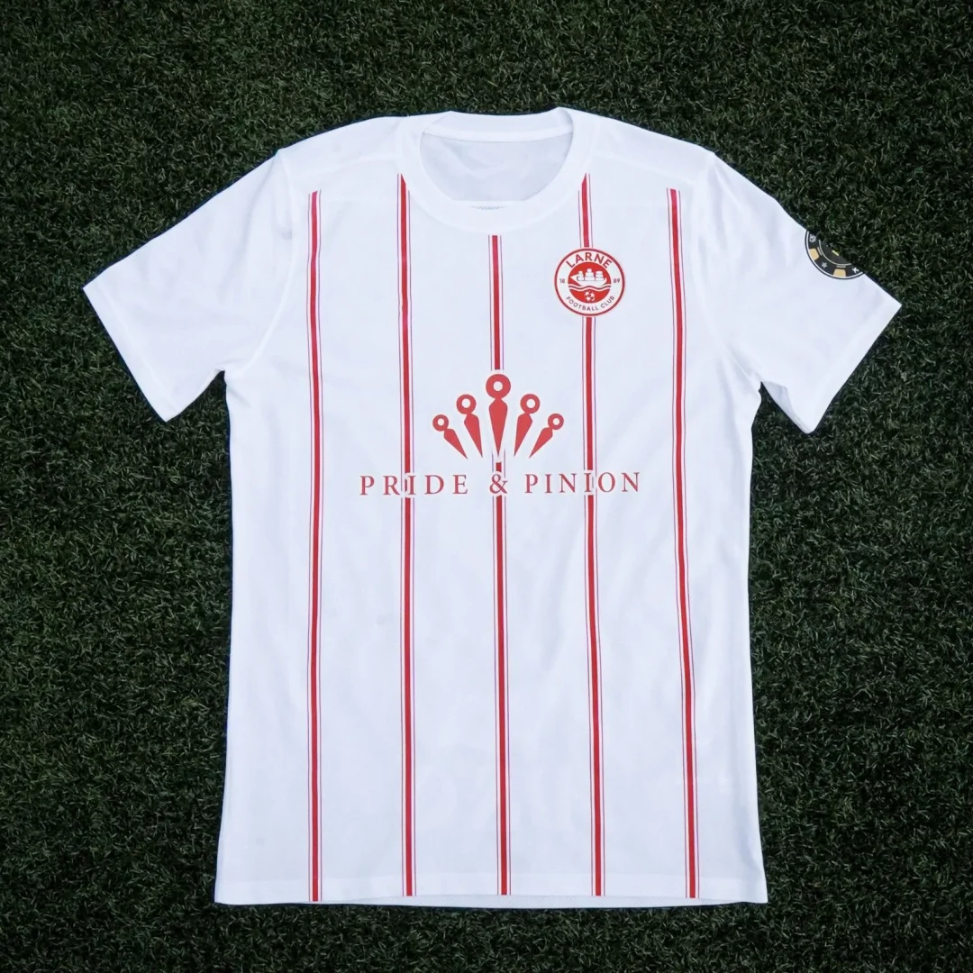 25-26 Larne FC home football jersey match training set fan gift Summer Sports Men's T-Shirt Kid's Clothing Tee Y2k Woman ﻿