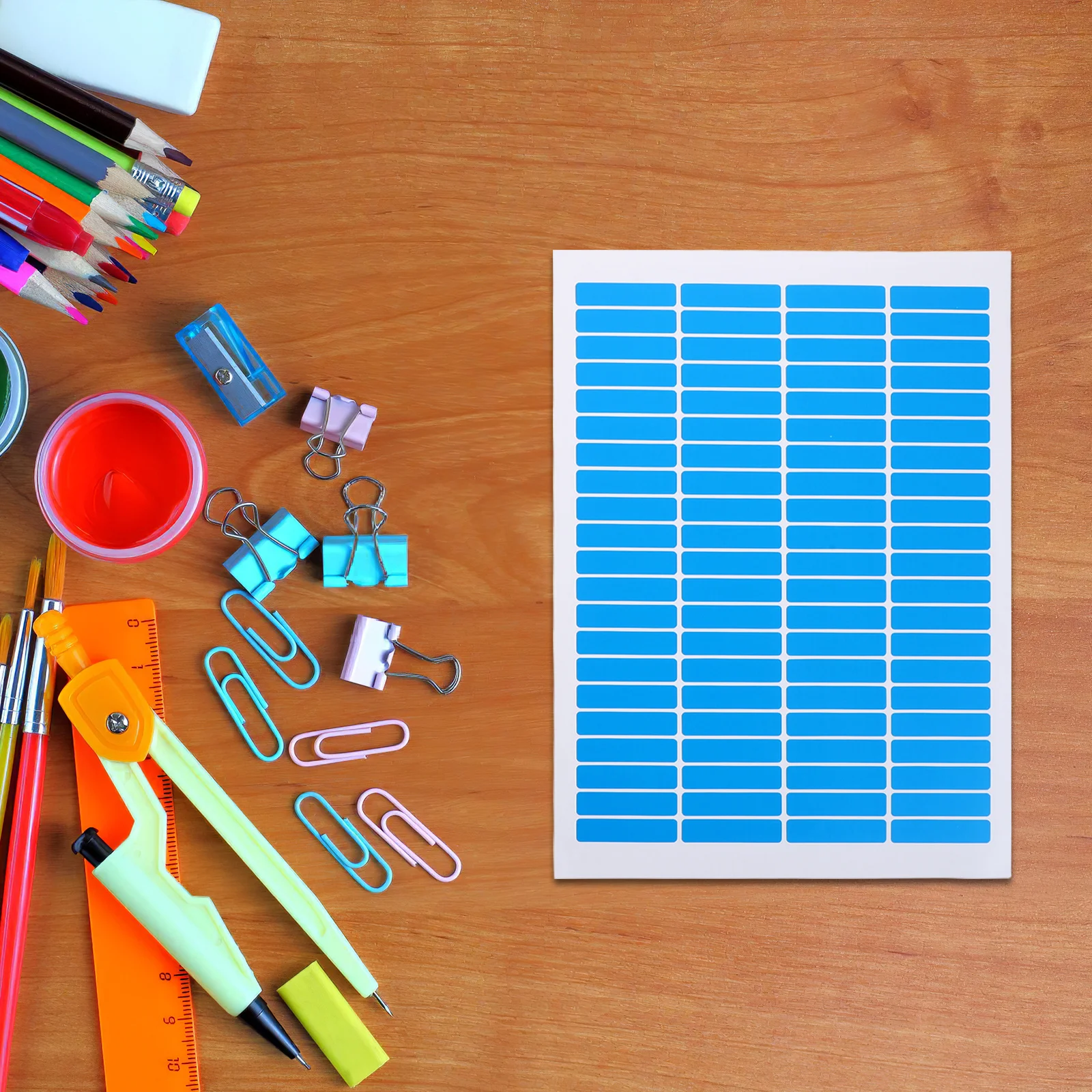 20 Sheets Waterproof Rectangle Color Coding Labels Blank Self-Adhesive Printable Label Paper For File Folder Classification