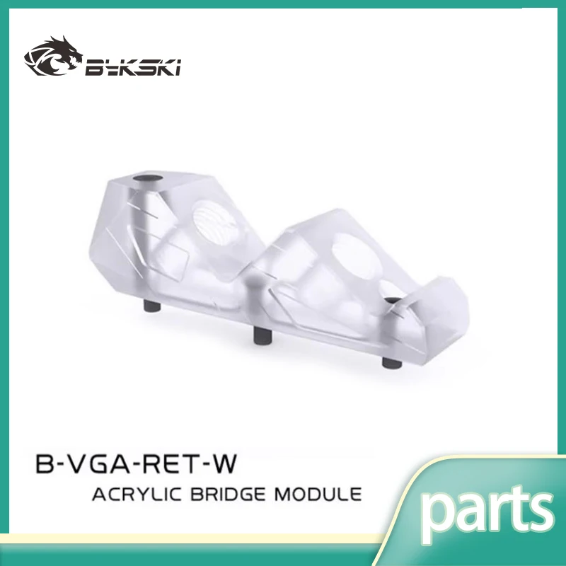 Bykski Acryl Transparent GPU Rückfahrterminal Verwendung für Grafikkarte Wasserkühlerblock Computer Kühlsystem B-VGA-RET-W