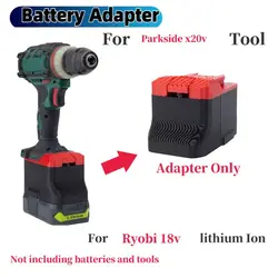 Adaptador de batería para Ryobi 18v litio Compatible con LIDI Parkside Lidl X20V herramientas convertidor (no incluye herramientas y batería)