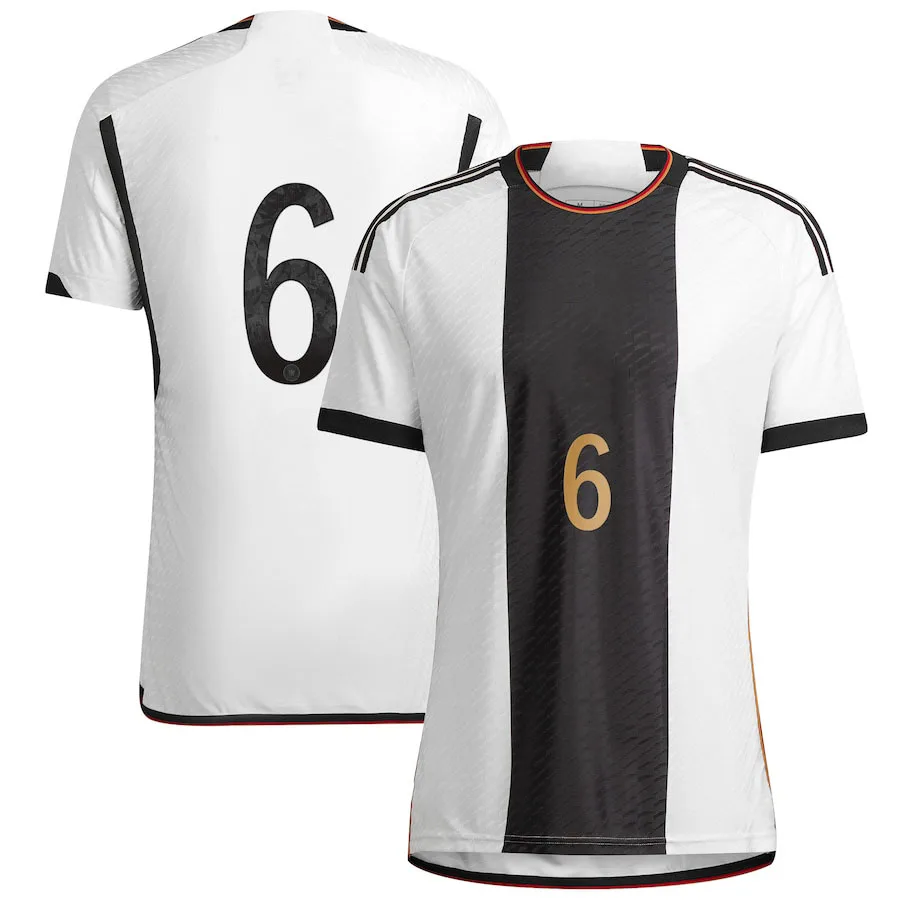 Men Football Jersey T Shirt NO 6 Player Jersey TShirts Germany National Fans Football Shirts Classic Training Uniform White Tops