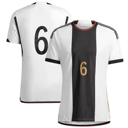 Men Football Jersey T Shirt NO 6 Player Jersey TShirts Germany National Fans Football Shirts Classic Training Uniform White Tops