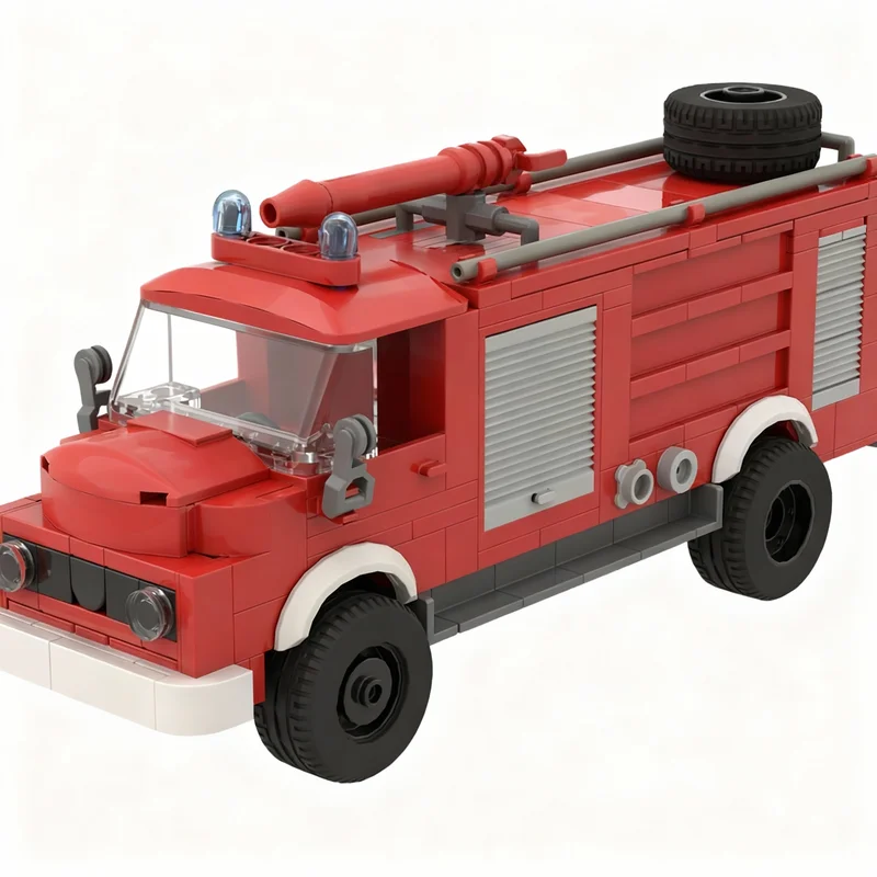 

403pcs MOC Mercedessed Benz Kurzhauber TLF City Fire Model Building Blocks Construction Toy Christmas Gifts DIY Creative Idea