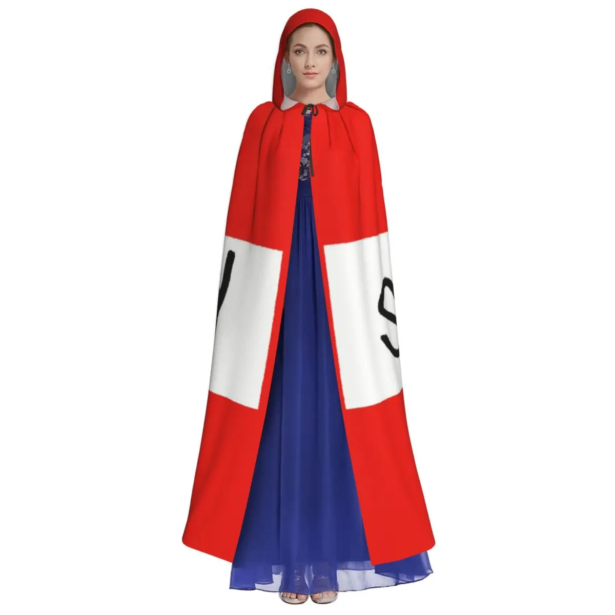 Hello My Name Is Slim Shady Eminem Long Hooded Cloak Witch Medieval Costume Cosplay Cape HalloweenParty Adult Unisex - view 3