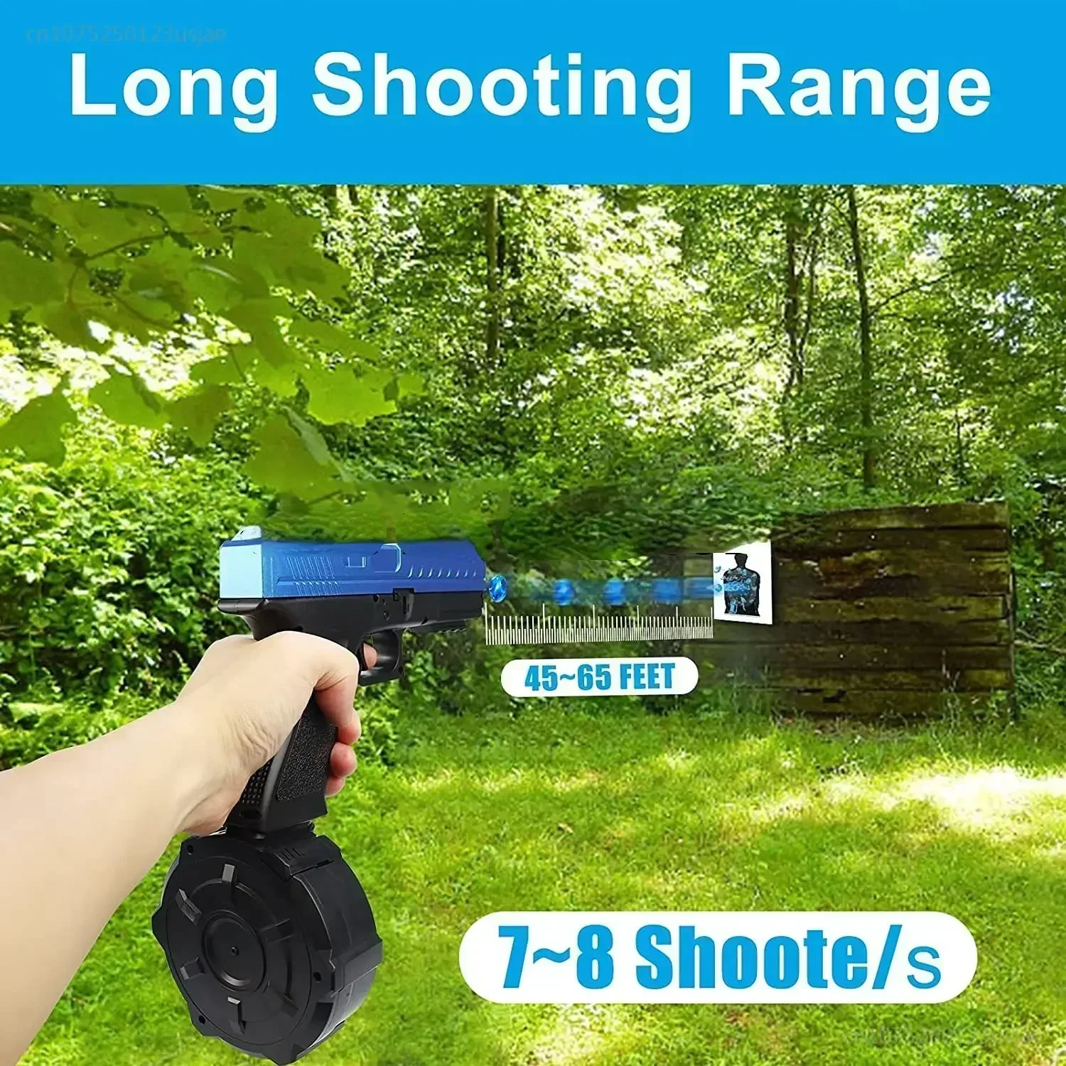 Pistola de brinquedo elétrica para crianças e adultos, tiro automático, pistola de esferas espirais, arma de água, pistola, esportes ao ar livre, bolas de gel, 2 em 1, 2024