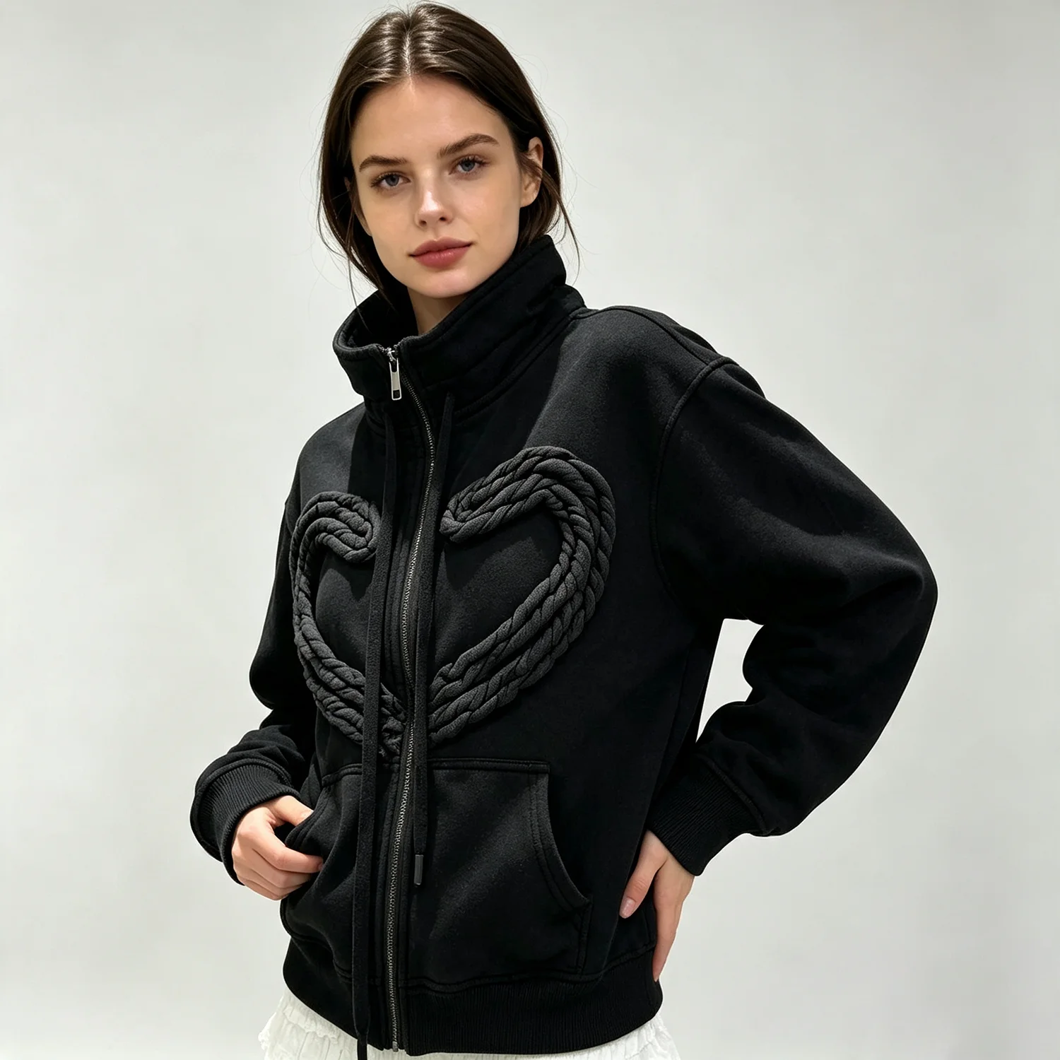PUAL 2026 Damen Zip-Up Hoodie  – Embroidery Zip Up Hoodie Bewertung und Preis