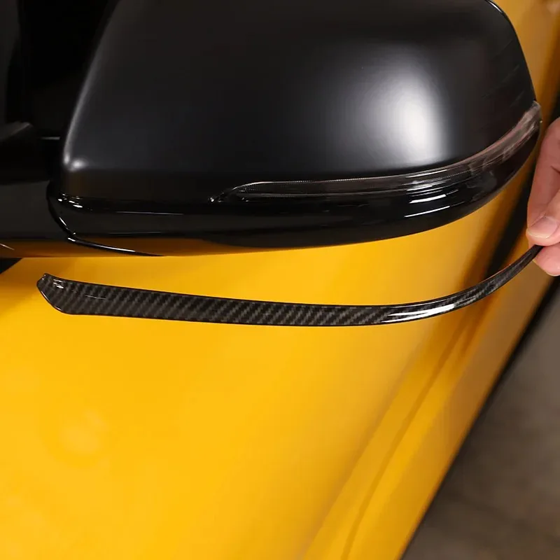

For Toyota GR Supra A90 MK5 2019-2026 ABS Carbon FiberCar Side Rearview Mirror Strips Trim Stickers Car Accessories