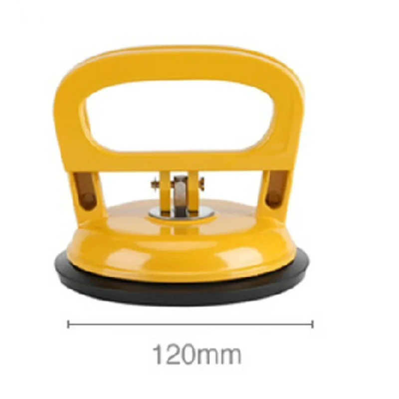 Single Aluminum Alloy Rubber Suction Cup  Round Glass   Yellow Household Merchandises Tools WF