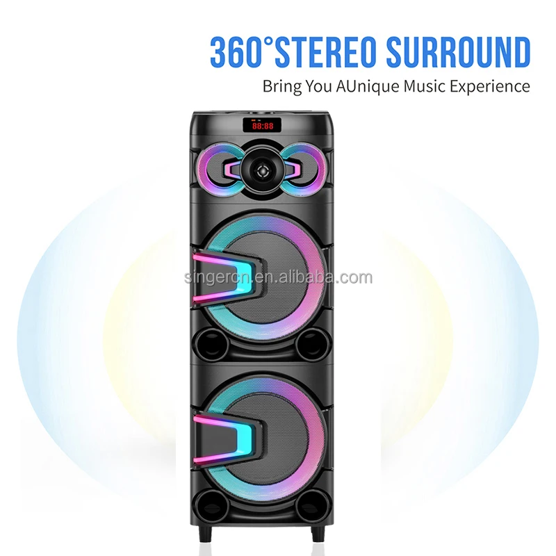 DR-1232 Portable Speakers Audio System Sound Professional Music Usb Wireless Blue tooth Sound Box Party Speaker