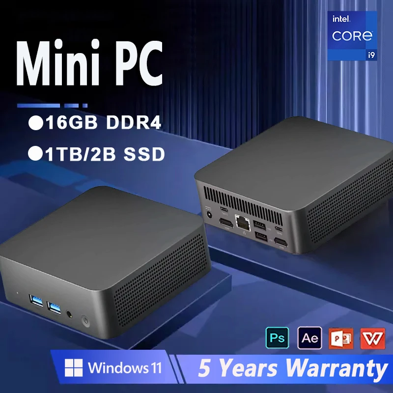 NUEVO Mini PC portátil Windows 11 Intel Core i9 8950HK Computadora familiar Dual WIFI 6 BT5.2 4K HD Mini PC para juegos de escritorio