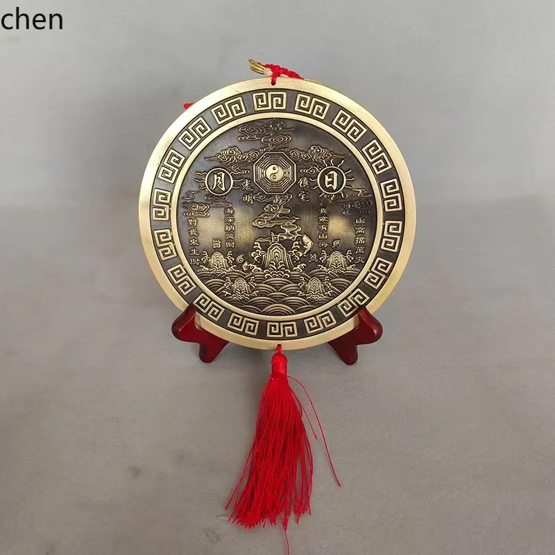 Cz relief shanhai town pendant stereo relief round shanhai town painted twenty-four stars shanhai town