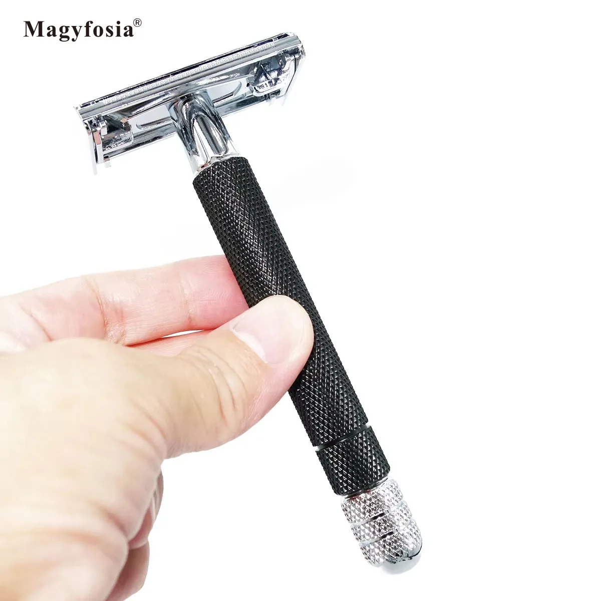 Magyfosia Professional Double Edge Barber Safety Razor for Men Butterfly Open Shaving Machine Accessories
