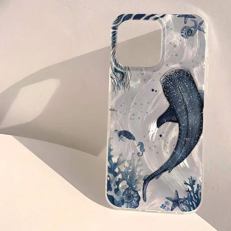 Ocean Shark Whale Design Phone Case For Samsung Galaxy S25 S24 S23 S22 S21 Ultra Plus FE A15 A56 A16 A55 A54 A53 A34 A26 Cover﻿ - náhled 6