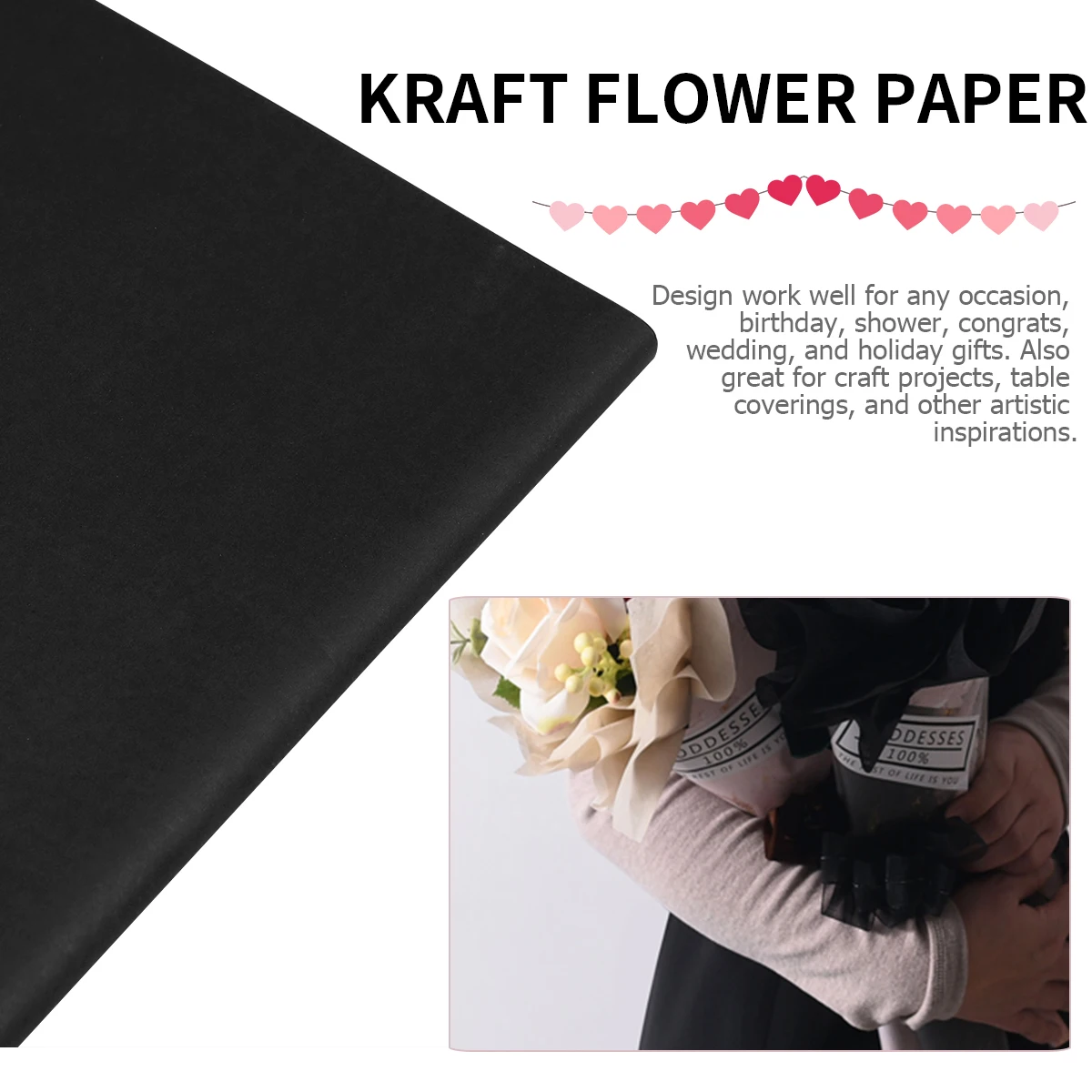 Solid Color Wrapping Paper Flower Wrapping Paper DIY Wrapping Paper Gift Wrapping Paper Kraft Flower Paper