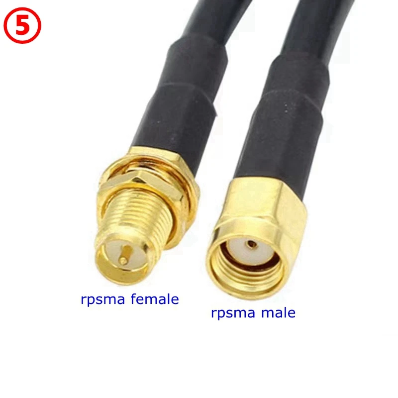 LMR195 50-3 Coax Cable SMA To SMA Male Female Connector RPSMA To SMA Right Angle Crimp for LMR-195 High Quality 50ohm Fast Brass