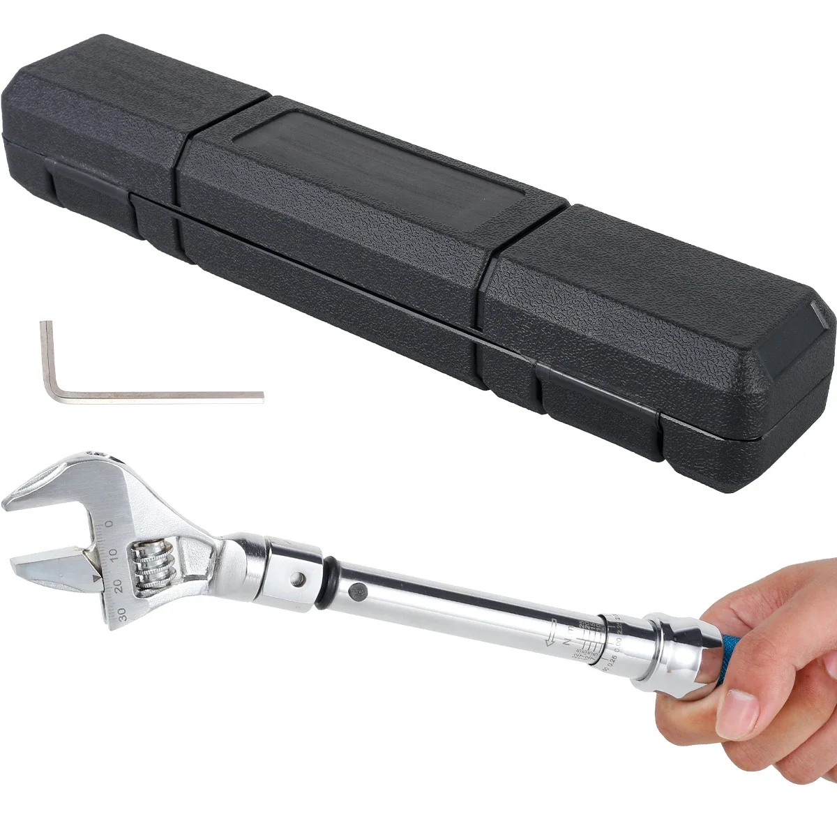 Imagem -06 - Chave de Torque Ajustável Digital Aço Open End Cabeça Intercambiável Chave Inglesa Ferramentas Manuais para Bicicleta Reparação de Carro