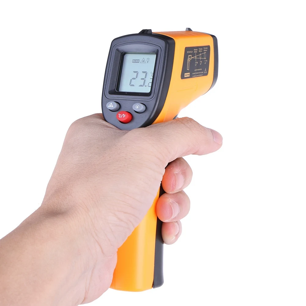 Mini Handheld Temperature Gun Imager Hygrometer Non-contact Infrared Laser Digital Thermometer For Industry