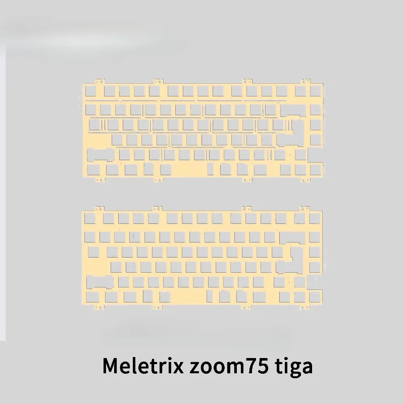 

Meletrix Zoom75Tiga Positioning Plate PC PP POM FR4 Aluminum Carbon Fiber Brass No Slot Positioning Board Keyboard Accessories