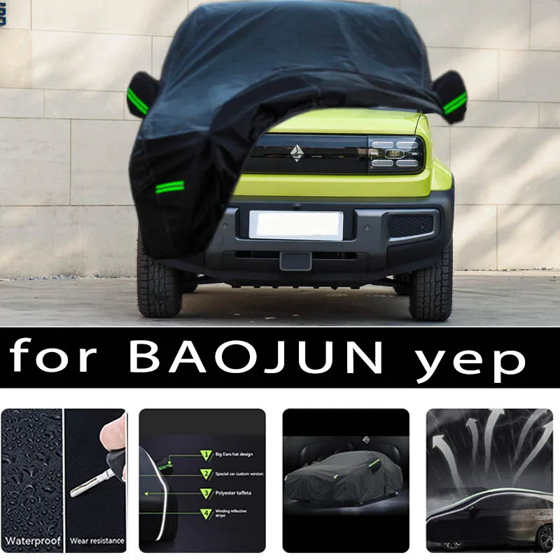 

For BAOJUN yep Car Covers Outdoor Waterproof Sun Rain Snow Protection UV Auto Cover 190T Car Protective Full Covers