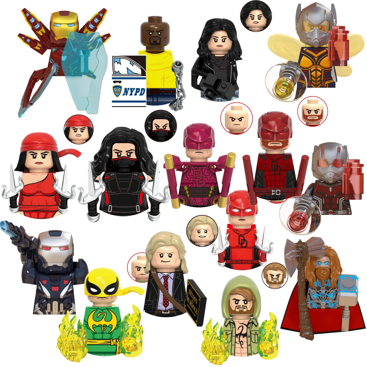 

Blind Box Mini Building Blocks G0198 Figures Big Goblin Spiderman Iron Man Venom Captain Hawk Deadpool Armor Christmas Gift Toy