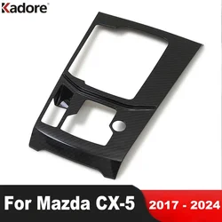 For Mazda CX-5 CX5 2017-2019 2020 2021 2022 2023 2024 Carbon Interior Accessories Car Console Gear Shift Box Panel Cover Trim