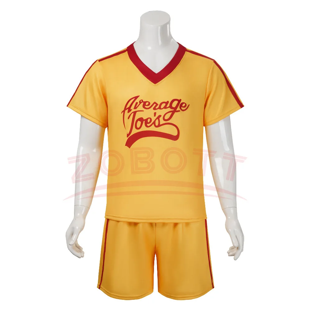 Disfraz de Jersey amarillo para adulto de Anime Crazy Dodgeball Average Joe, conjunto de disfraz de fútbol de una historia True Underdog, ropa deportiva