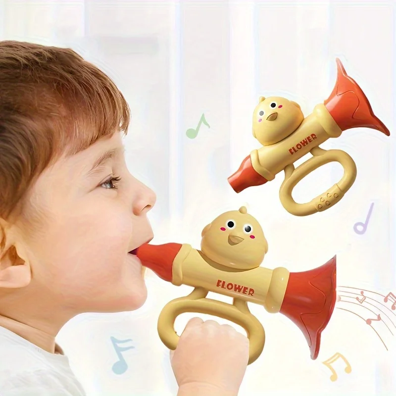 Baby Musical Toy Animal Trumpet Horn Instrument Early Educational Sensory Learning Toy for Toddler Infant Boy Girl Birthday Gift