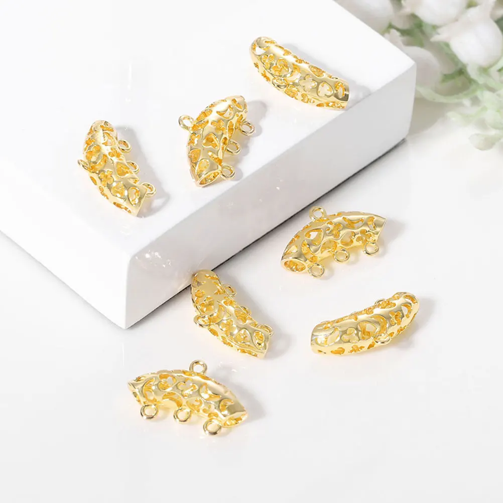 

4pcs Pendant Charm Diy Alloy Charms Durable Unique Shape Creative Necklace Jewelry Accessories Women (Golden)