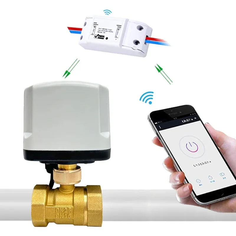 WiFi Smart Water Ball Valve Controller AC220V Auto Timing Switch for Home Use
