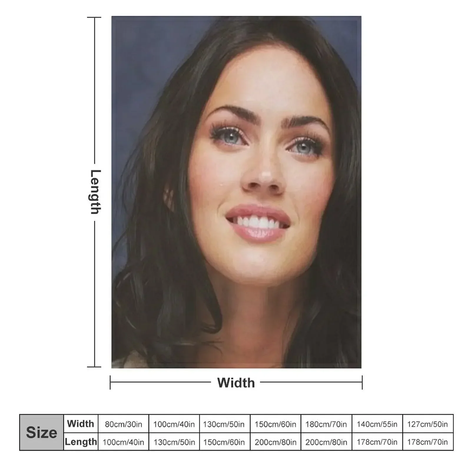 megan fox Throw Blanket couch cozy soft plush fuzzy picnic outdoor blanket