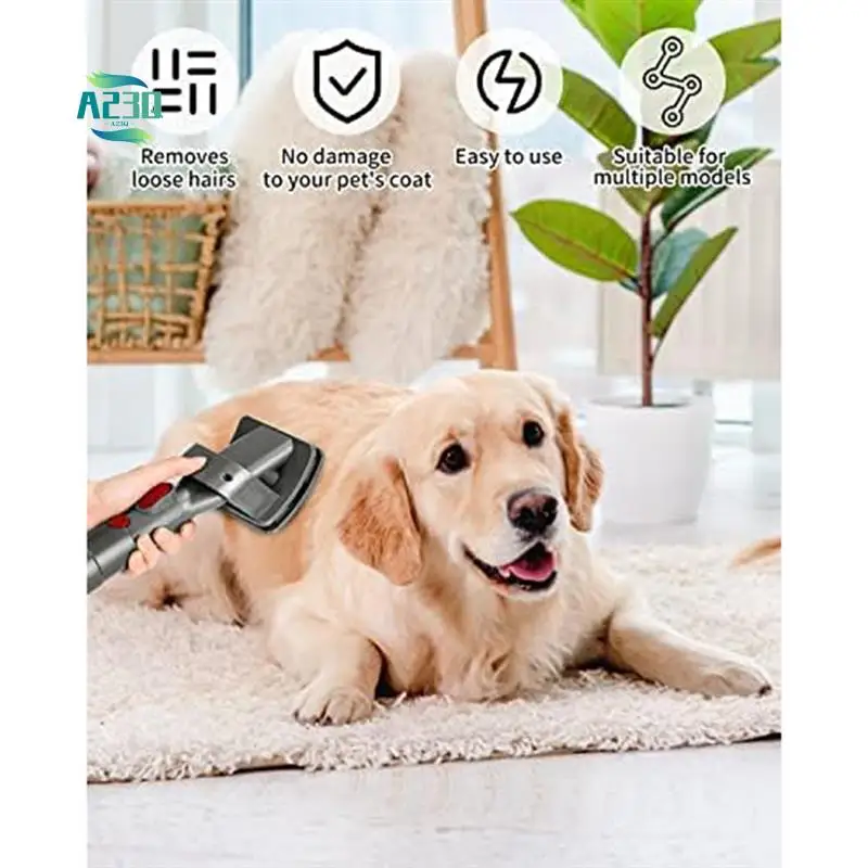 

A23Q-Groom Dog Brush For Dyson Vacuum Cleaner Adapter For Dyson V15 V12 V11 V10 V8 V7, Dog Pet Hair Brush Attachment