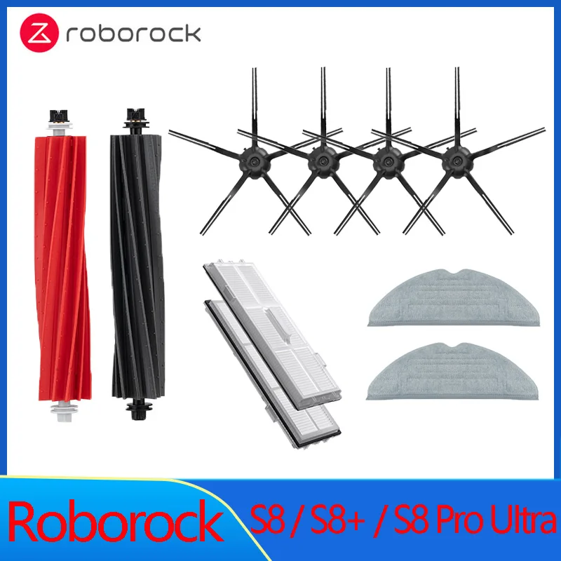 Voor Roborock S8 Pro Ultra S8 + Onderdelen DuoRoller Belangrijkste Zijborstels Mop Doeken HEPA Filters Stofzakken Accessoires