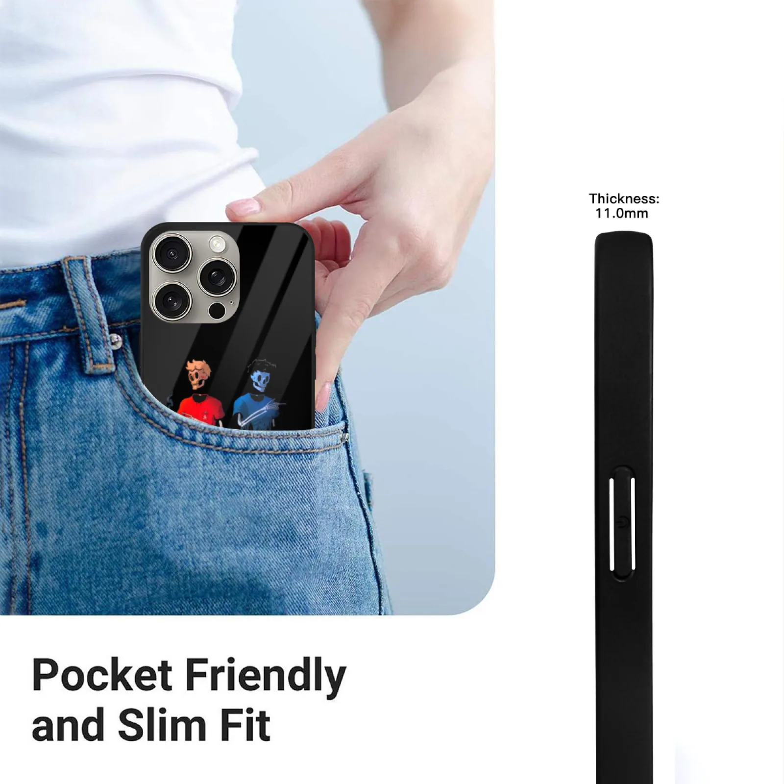 حافظة هاتف من الزجاج المقسى من Josh A And Iamjakehill Chaos لهاتف Iphone 16 15 14 13 12 11 Pro Max Plus Cover Josh A Iamjakehill Josh