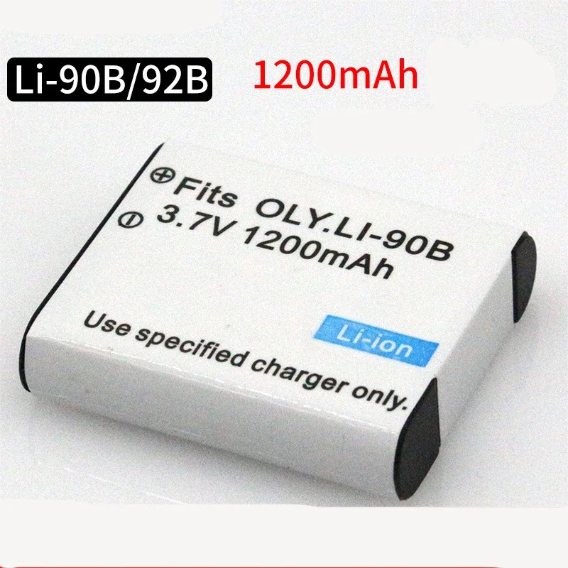 1200mAh Rechargeable Li-90B Li902B  Battery for Olympus TG6TG5/TG4/SP100/TG3 SH-1 SH2 SH3 SH50 SH60 XZ-2 Camera