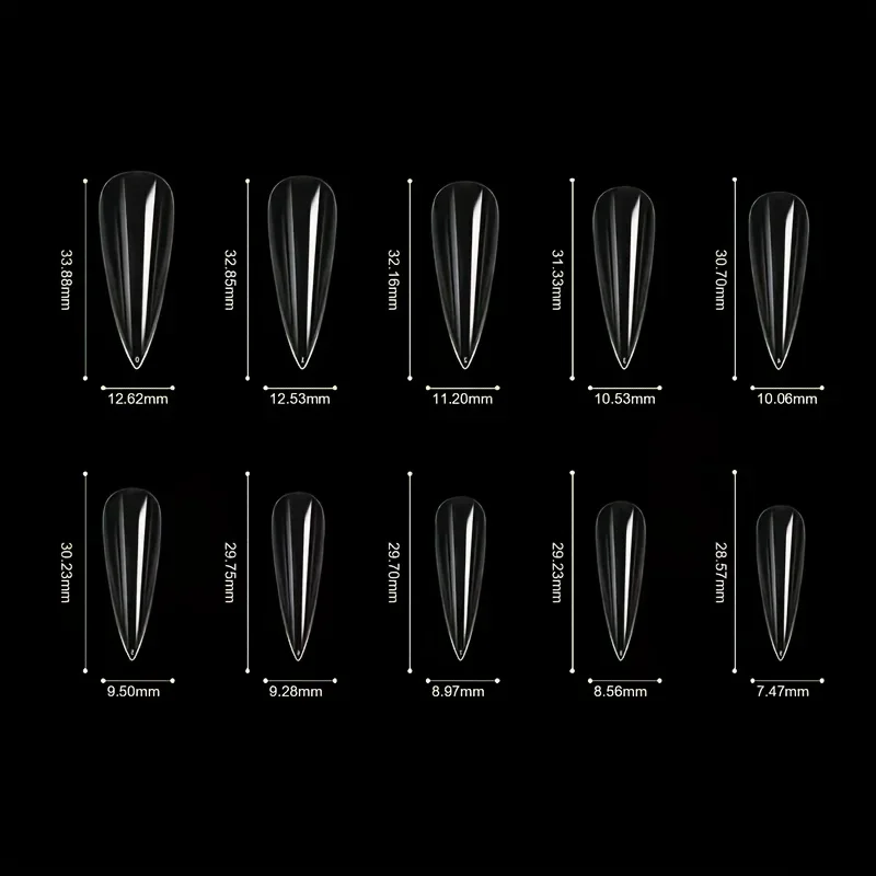 120/240 künstliche Nagelspitzen, transparente extra-lange Stiletto-Nägel, Werkzeuge zur vollständigen Nagelverlängerung – Detail 3
