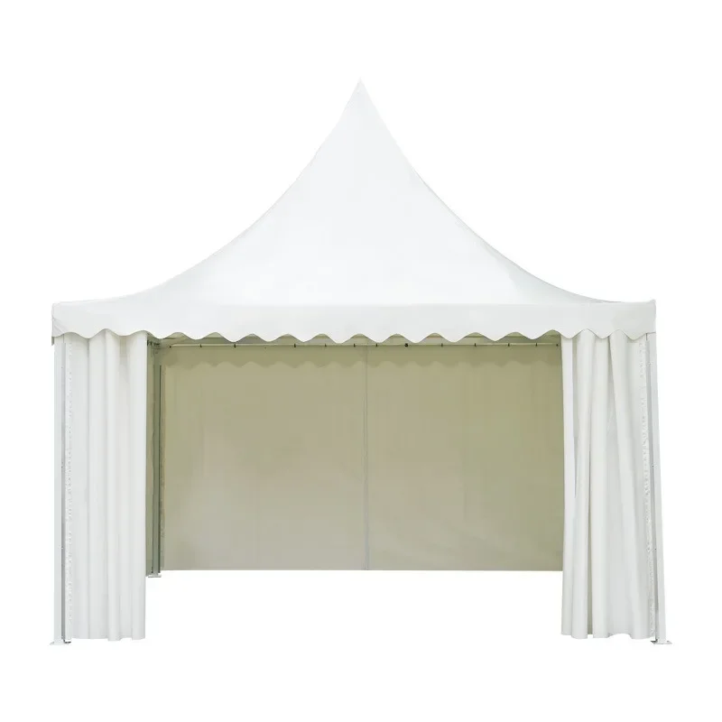 Advertising tent folding sunshade stall, four-corner movable European-style all-aluminum pointed canopy, ceiling canopy