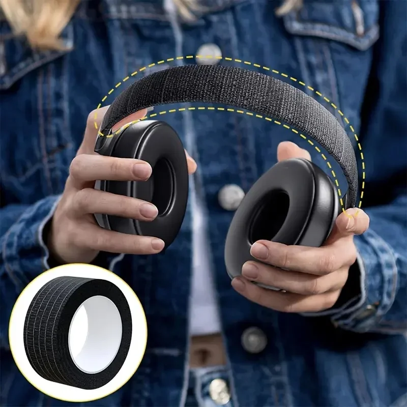 Paquete de 3 Cintas Protectoras Desgarrables para Auriculares, Tiras Reparadoras Antienvejecimiento para Auriculares Supraaurales, Material de Fibra Duradero