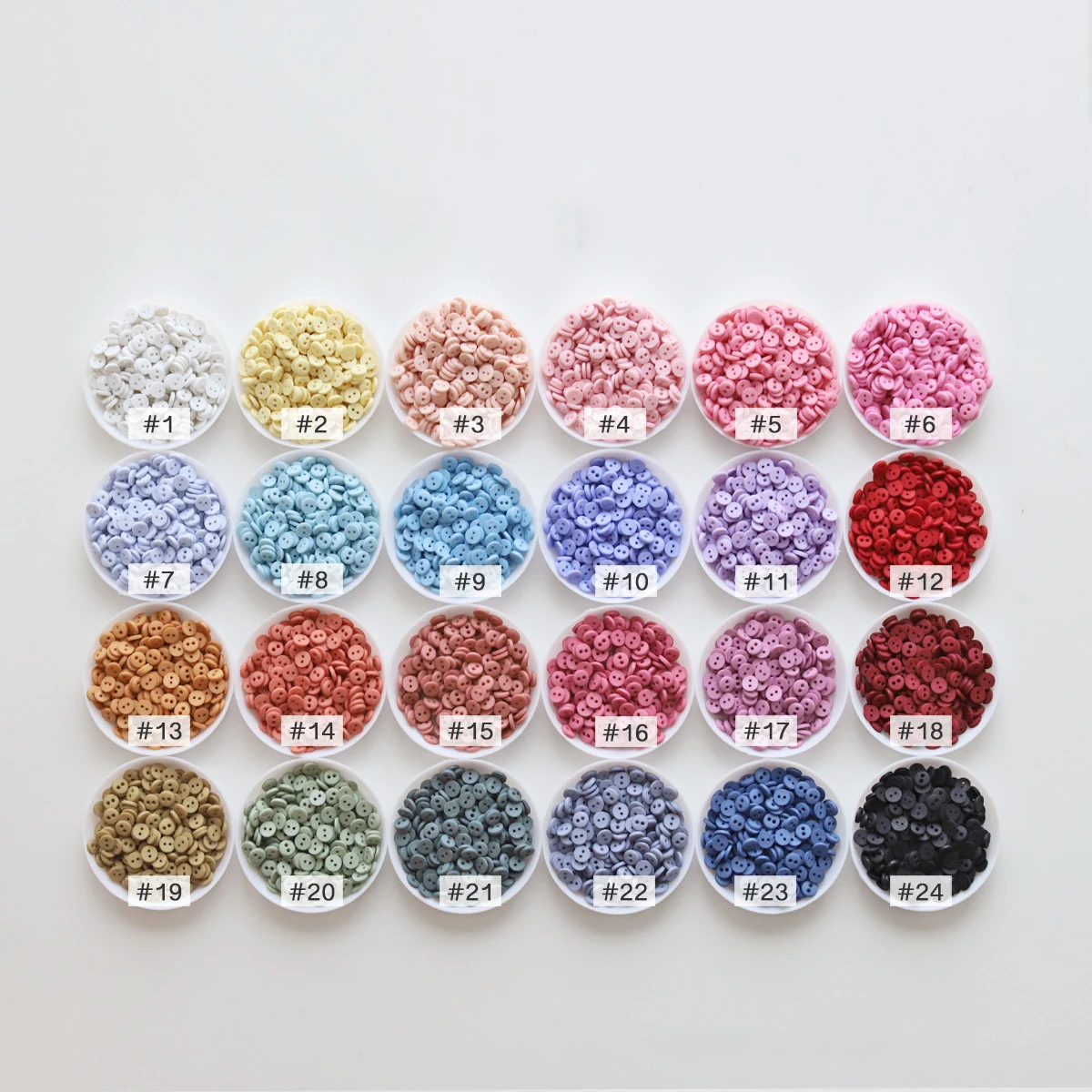 6mm Candy Color Resin Buttons 2 Hole Mini Round Tiny Buttons for DIY Craft Doll Clothing Sewing Embellishments Scrapbooking