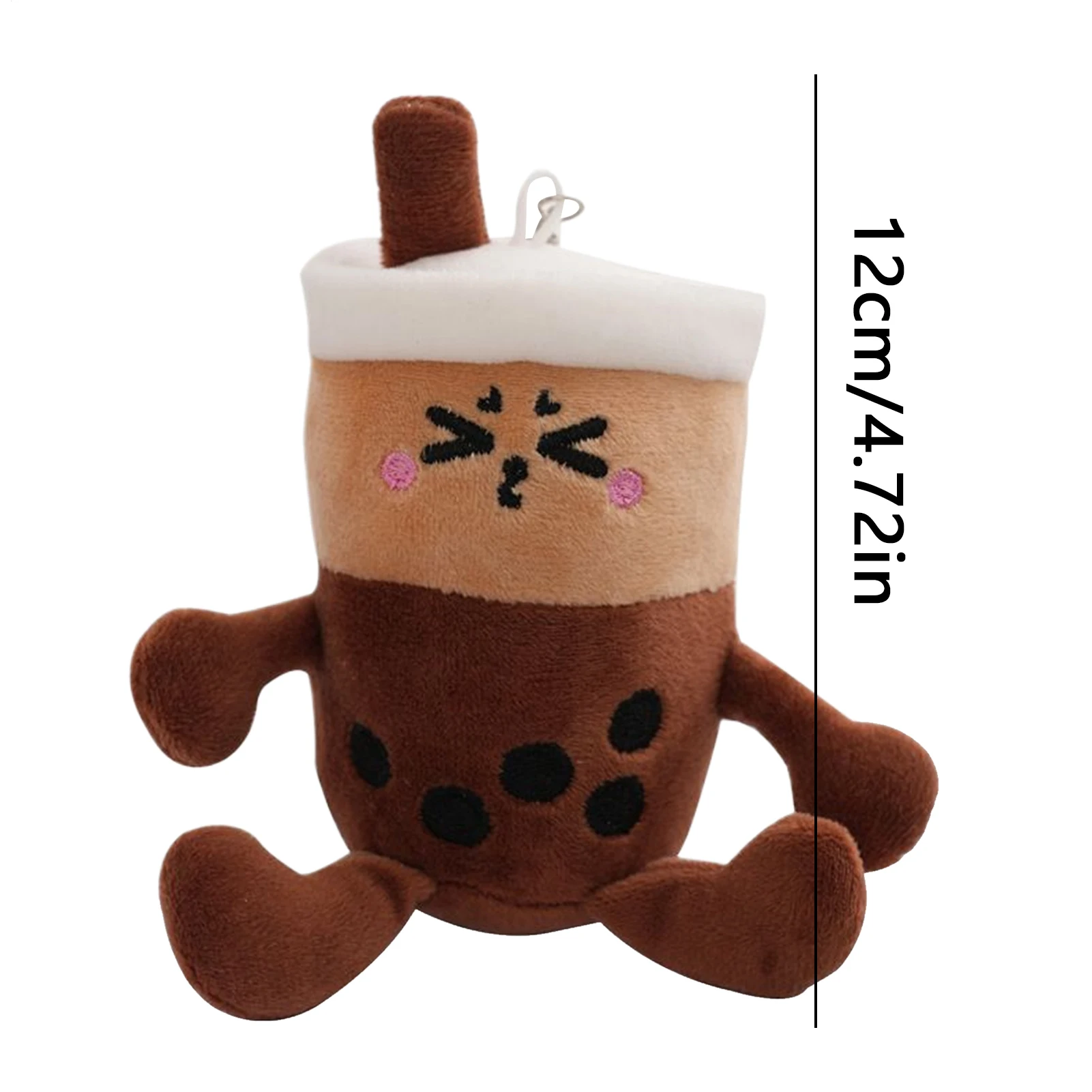 버블티 플러시 키체인 12cm 귀여운 인형 백팩 장식품 부드러운 장식품 어린이 소녀 친구 학교 파티 여행 생일 선물